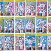 DIY手工制作儿童套装 21乘28CM 彩底沙画特大号 沙画金粉画 包邮