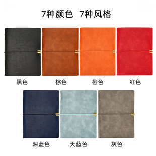 笔记本子简约大学生A5活页本可拆卸商务B5软皮质个性创意复古记事