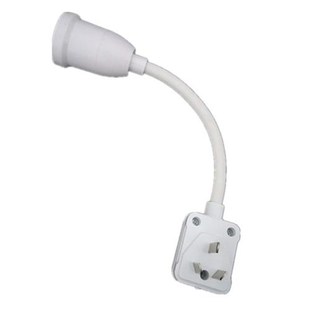 小夜灯灯座螺口万向加长灯头转换带插头插座灯插电带开关转弯软管