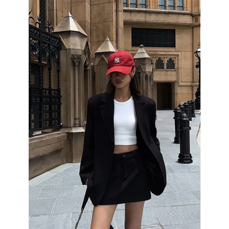 ousph粉色小众低腰包臀半身裙女2024秋季新款防走光性感超短A字裙