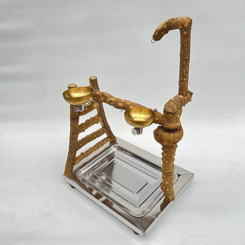 鹦鹉及架养鸟类宠物用品防叼食碗304不锈钢加厚食碗鹦鹉用品