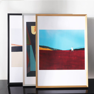 窄边立体创意小众铝合金相框装裱装饰画框定制任意尺寸画框挂墙