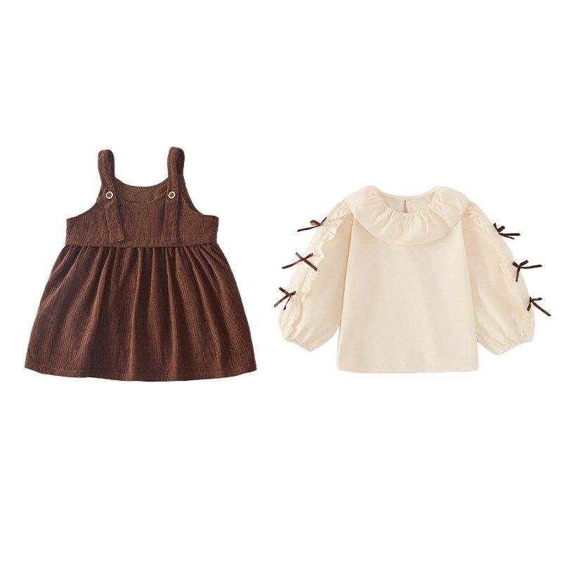 女童秋季裙子套装女宝宝森系洋气背带裙2024新款儿童春秋连衣裙潮,童装/婴儿装/亲子装,连衣裙,淘宝优惠券,粉丝福利购,淘宝优惠卷