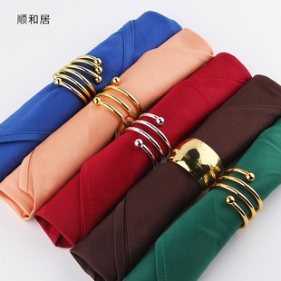 高端纯棉餐巾布酒店餐厅擦嘴布围脖布样板房比赛折花口布西餐盘垫