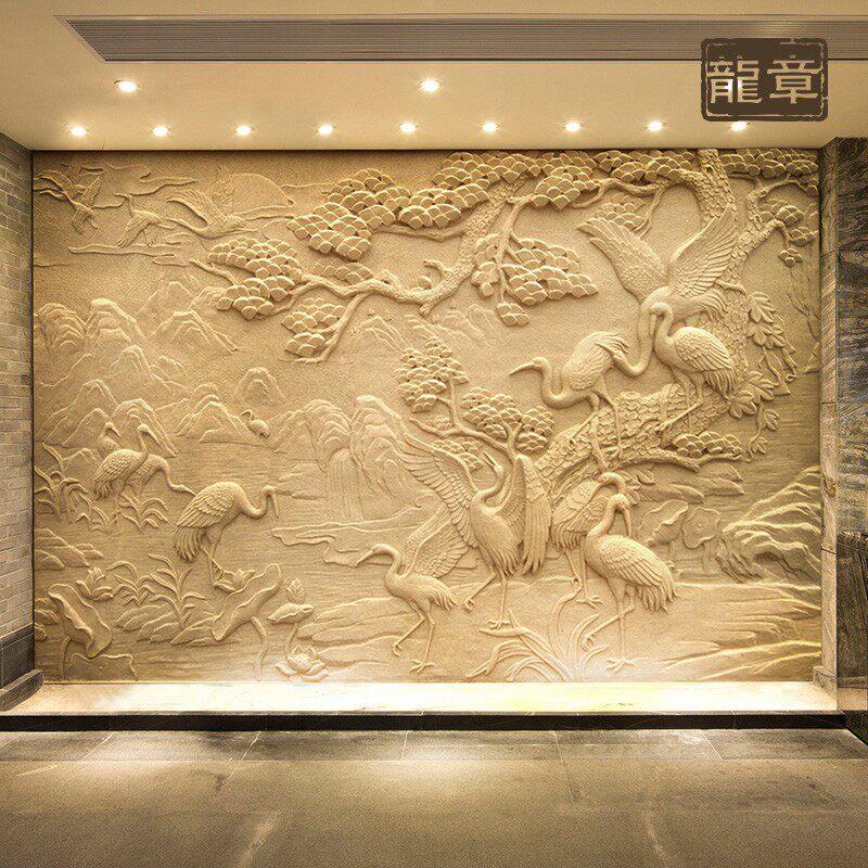 龙章砂岩浮雕壁画立体室内外玻璃纤维浮雕锻铜人物动物山水风景雕