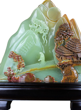 采购产品天然玉石景观饰品,大福气,财富雕刻工艺品,家居客厅装饰,