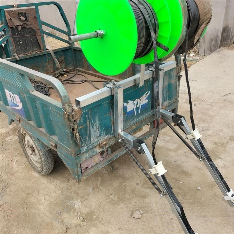 新款电动三轮铺滴灌带架子加厚铺滴灌带工具铺滴灌带神器浇地神器