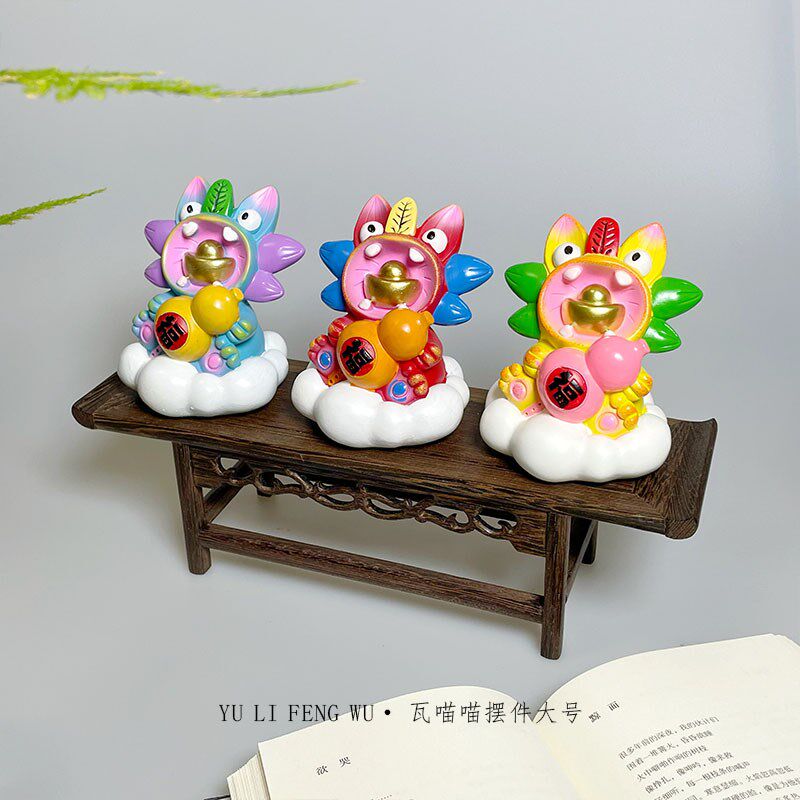 鱼里风物瓦喵喵摆件大号云南非遗瓦猫创意大理古城文创产品礼物