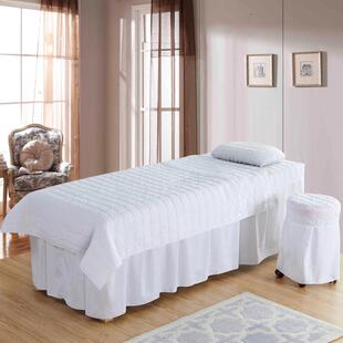 油粉床单小儿推拿按摩床儿童床罩通用简约圆头旅游床套加厚单人