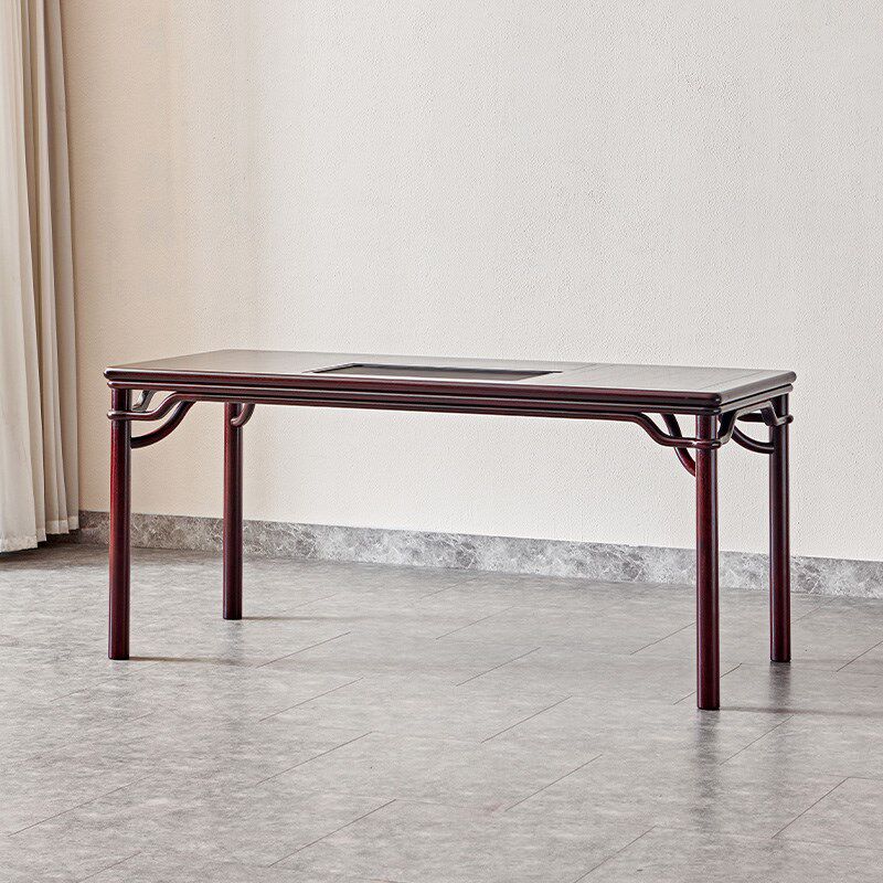 赞比亚血檀茶桌中式茶几非洲小叶紫檀功夫茶台全实木泡茶台泡茶桌