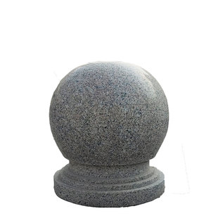 大理石阻车石球花岗岩防撞阻车拦车挡路圆柱墩子石头球路障石墩子