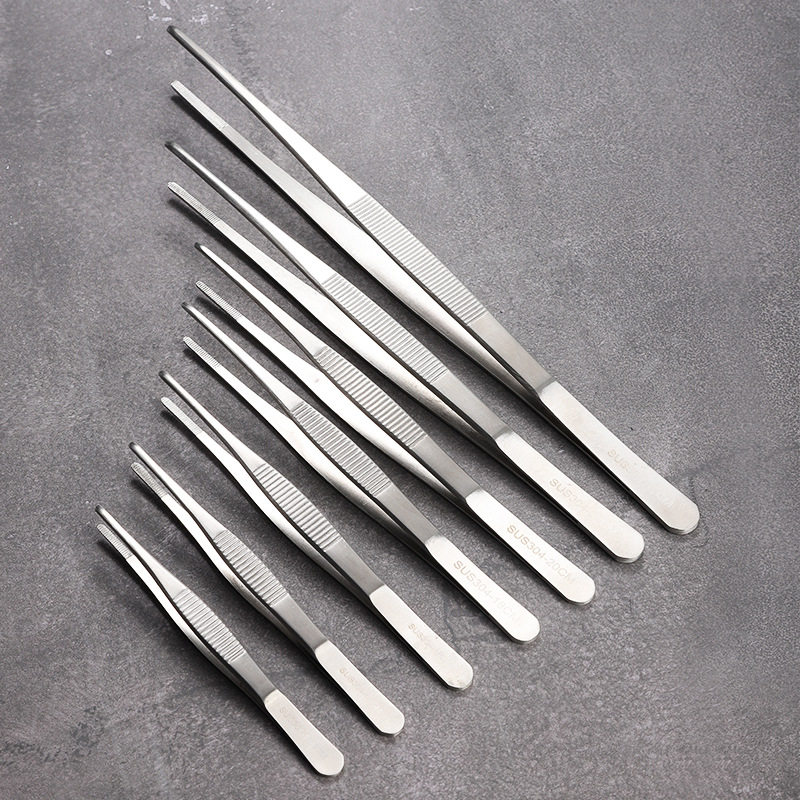 304不锈钢镊子直头加厚加硬圆头带防滑纹齿敷料多肉加长镊子夹子,五金/工具,其它夹持类工具,淘宝优惠券,粉丝福利购,淘宝优惠卷