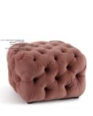 比利时法式 凳脚踏样板房别墅沙发家具 乡村纽扣布艺脚蹬换鞋