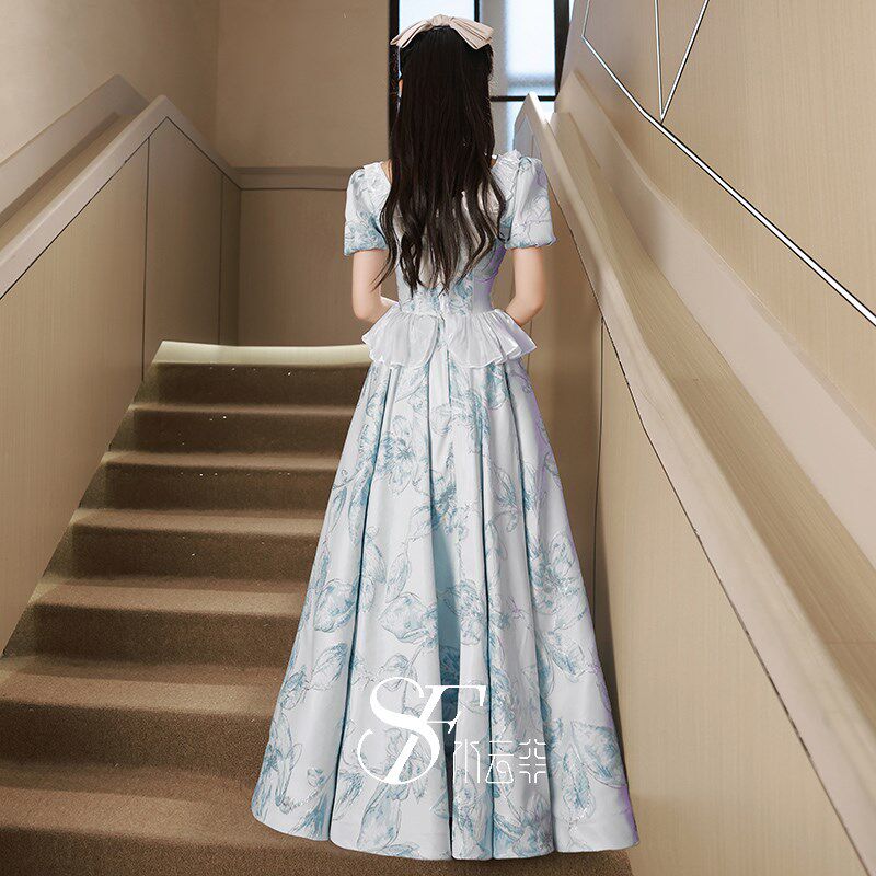 法式晚礼服裙女2024新款艺考气质高端高级感18岁成人礼订婚连衣裙