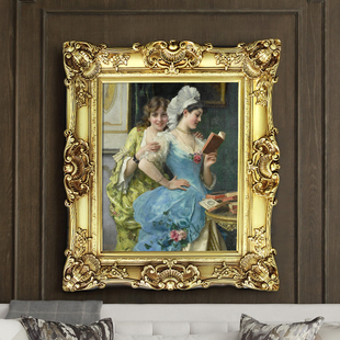 装饰画名画客厅沙发背景墙卧室饭厅玄关挂画金色挂画含框装饰油画