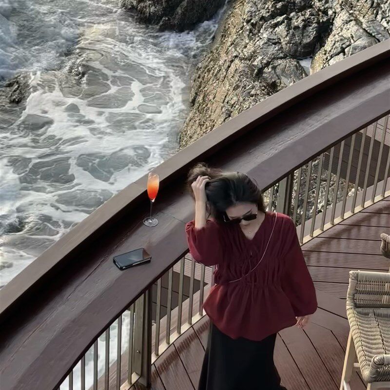 喵吉复古新款直筒高腰显瘦小个子气质长款黑色鱼尾半身裙女春夏季