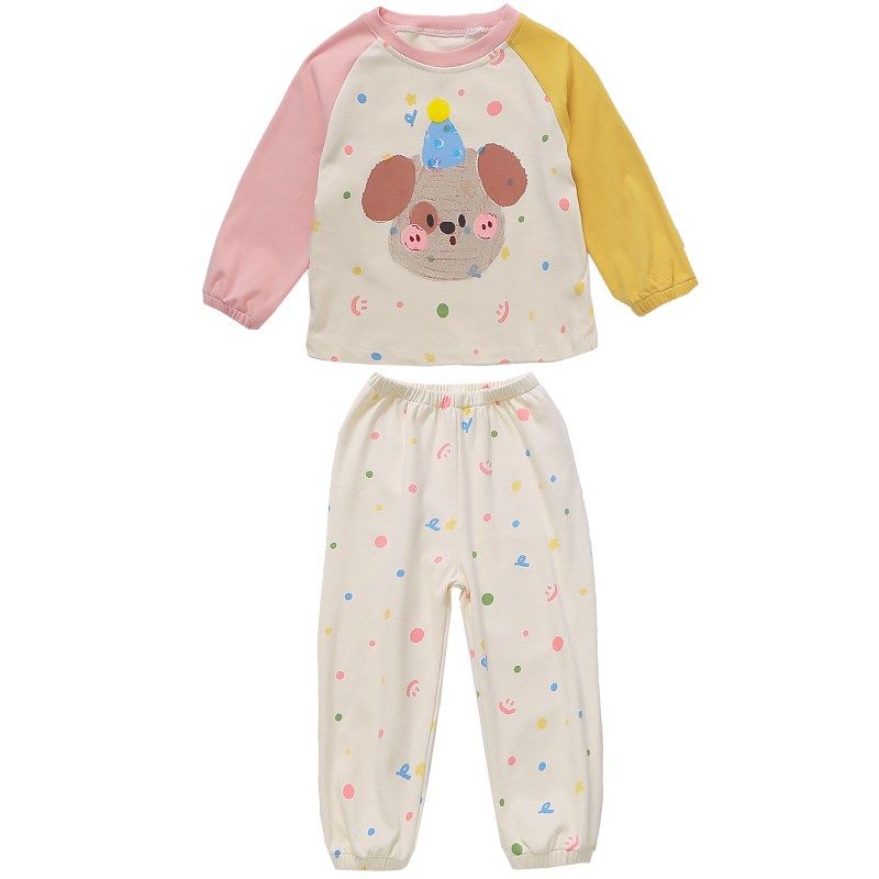 女童春秋纯棉睡衣女孩宝宝卡通可爱长袖套装秋季儿童家居服两件套