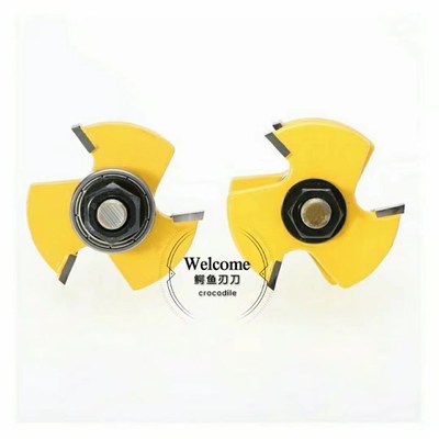 厂家供应3齿1/4柄T型榫合方齿地板拼板刀 木工铣刀 镂刀