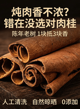 广西特产甄选去皮肉桂野生老树桂皮大料香料卤肉调味炖肉年货礼品