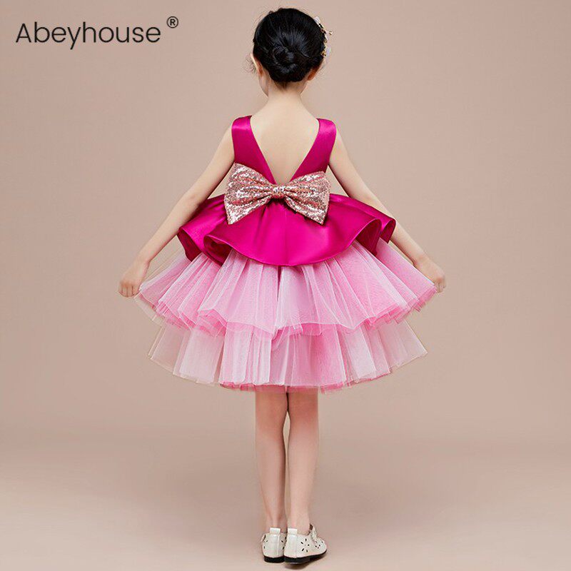 女童小提琴演奏服儿童晚礼服高档生日公主裙学生元旦节目主持礼服