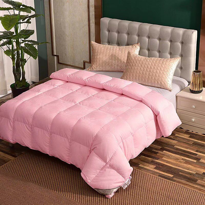 120支纯棉提花双层自充绒羽绒被被壳被套半成品防钻毛内胆芯面料