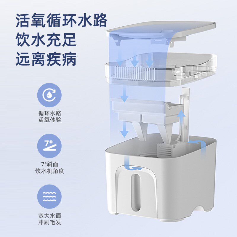 纽米宠物饮水机猫咪喝水器自动循环活水流动过滤狗狗水盆宠物通用