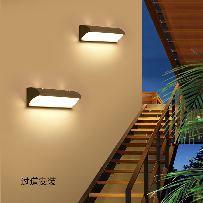 户外LED中性光防水壁灯室外感应灯庭院灯楼梯墙灯别墅阳台大门灯