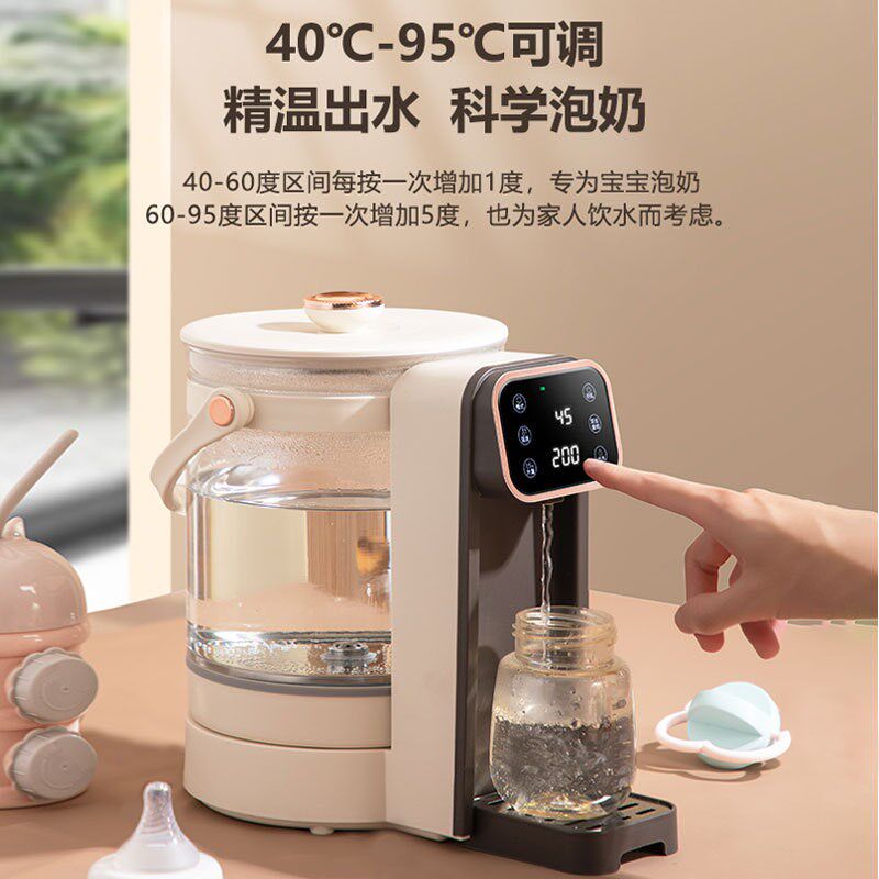 110V发恒温热水壶家用玻璃电热水壶智能开水壶全自动烧水保温一体