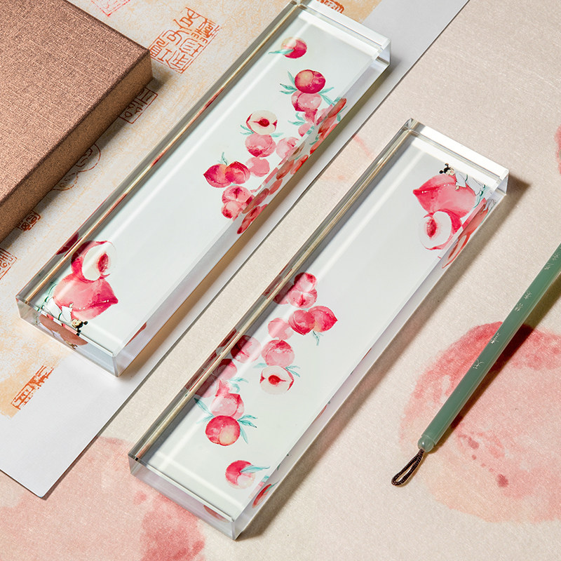 兰斋水晶创意镇纸压书神器镇尺石压纸书法装饰摆件桃子青梅文房四,文具电教/文化用品/商务用品,镇纸,淘宝优惠券,粉丝福利购,淘宝优惠卷