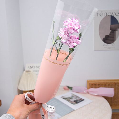 教师节鲜花包装袋单支花束包装纸diy防水玻璃纸单束花袋包一朵