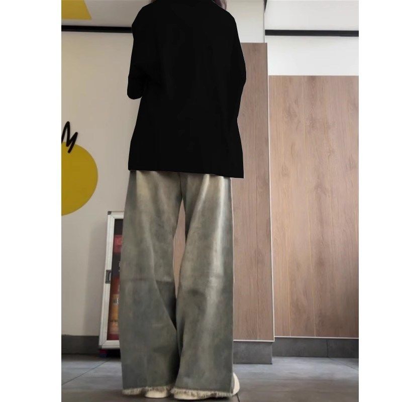 美式阔腿牛仔裤少女夏季新款薄款初中高中学生小个子毛边显瘦裤子,女装/女士精品,卫裤,淘宝优惠券,粉丝福利购,淘宝优惠卷