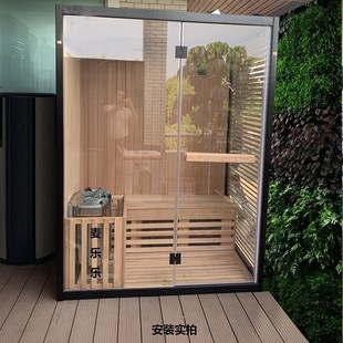 家用桑拿房汗蒸房商用别墅芬兰桑拿浴房铁杉木香柏木干蒸房定制