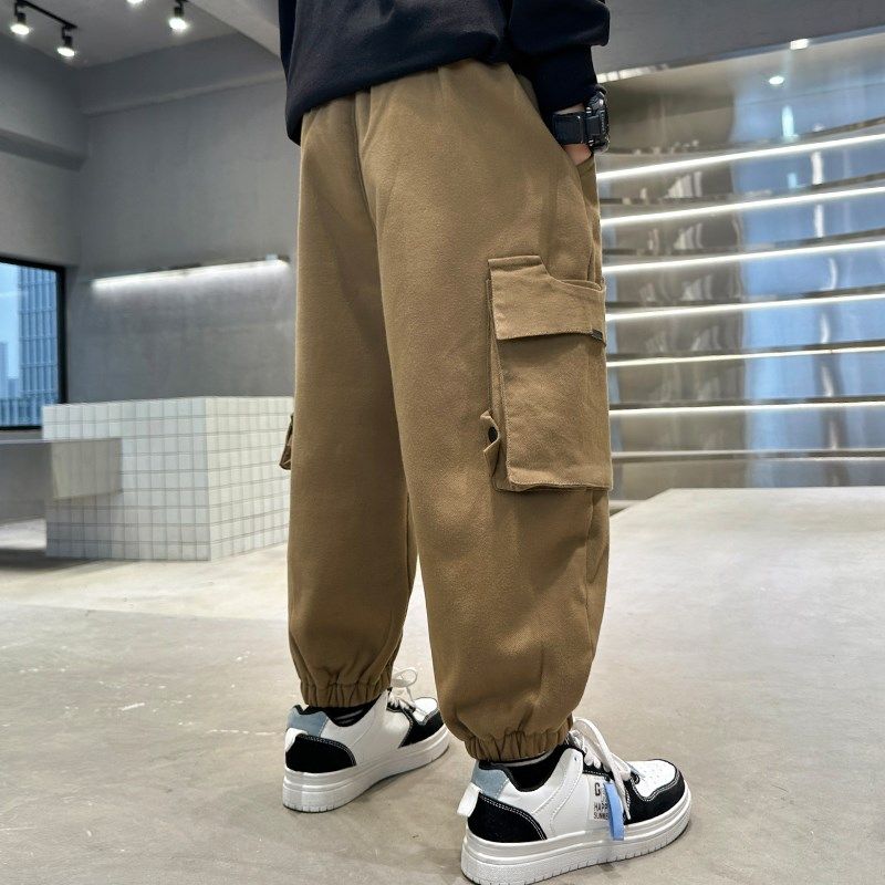 男童加绒工装裤一体绒秋冬季2024新款中大童男孩长裤儿童加厚裤子,童装/婴儿装/亲子装,裤子,淘宝优惠券,粉丝福利购,淘宝优惠卷