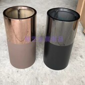 双色 落地花瓶 可定制尺寸 金属花盆酒店大堂 不锈钢圆形花钵