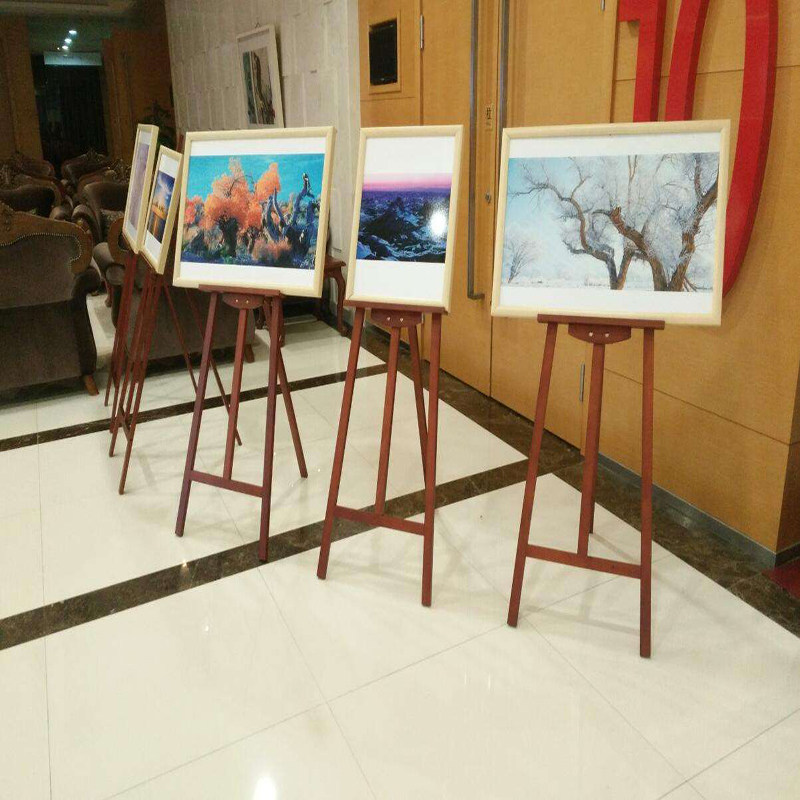 木质画架海报架KT板展架广告牌展示牌画架画板海报架易拉宝制作