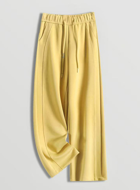 3-23H 新款高腰显瘦空气层休闲直筒休闲裤 2605