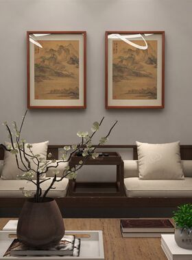 米亦堂x陈洪绶 明代山水小品国画新中式书房客厅餐厅玄关禅意挂画