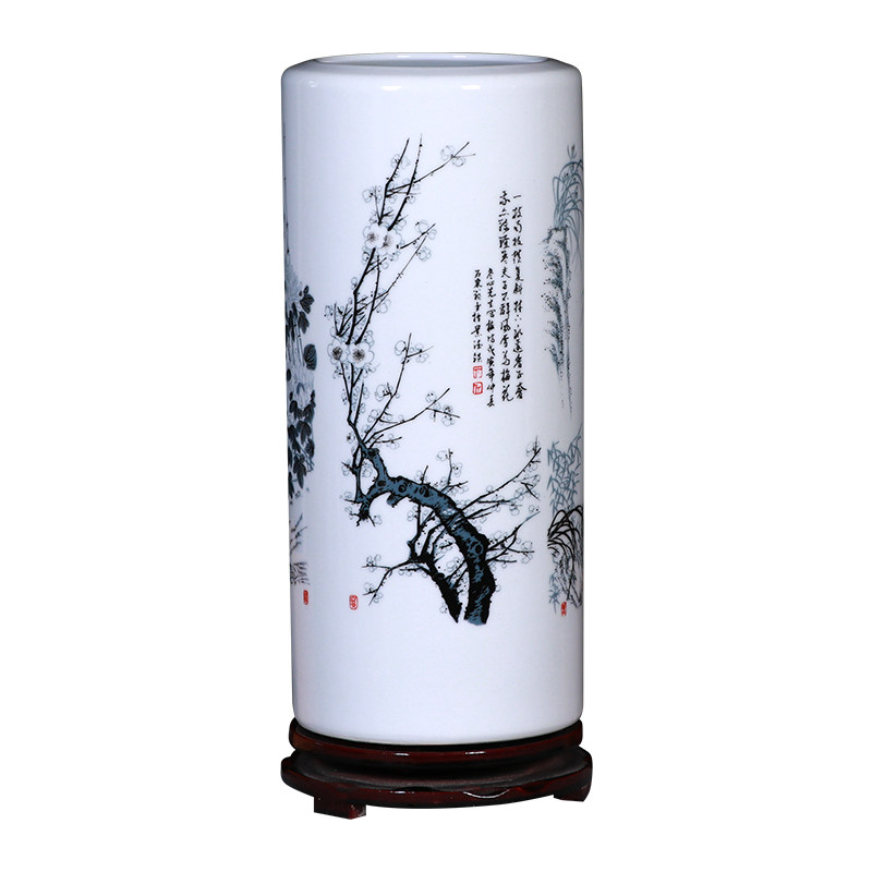 景德镇陶瓷器花瓶富贵竹水养植物客厅餐桌创意花插家居装饰品摆件