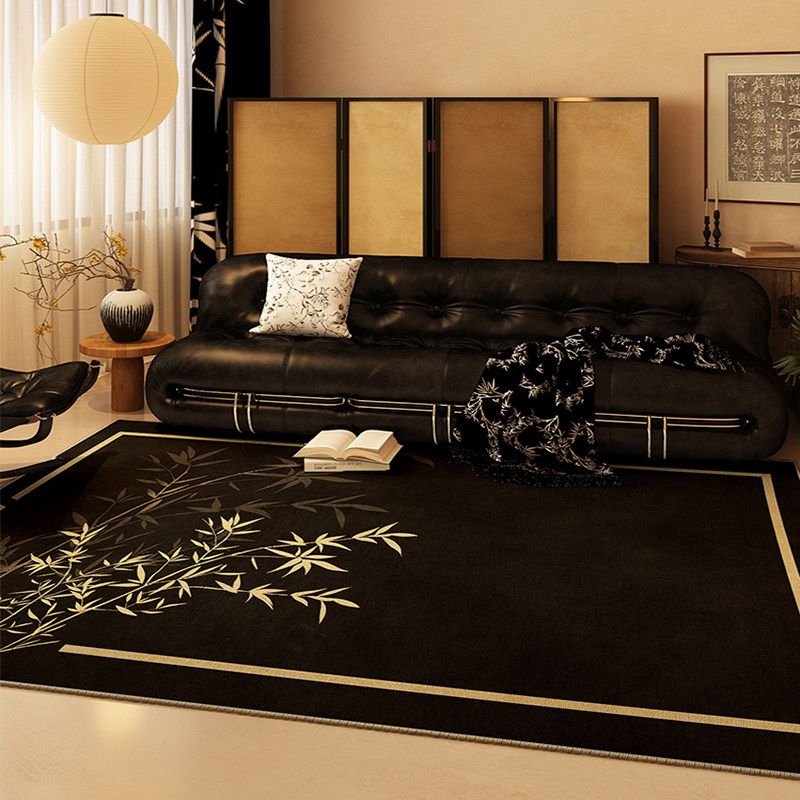 黑色地毯轻奢高级客厅茶几垫子沙发主卧床下地垫房间复古中式地毯,居家布艺,地毯,淘宝优惠券,粉丝福利购,淘宝优惠卷