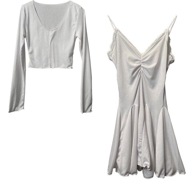 韩国东大门新款性感女人味气质显身材防晒开衫女吊带连衣裙两件套,女装/女士精品,时尚套装,淘宝优惠券,粉丝福利购,淘宝优惠卷