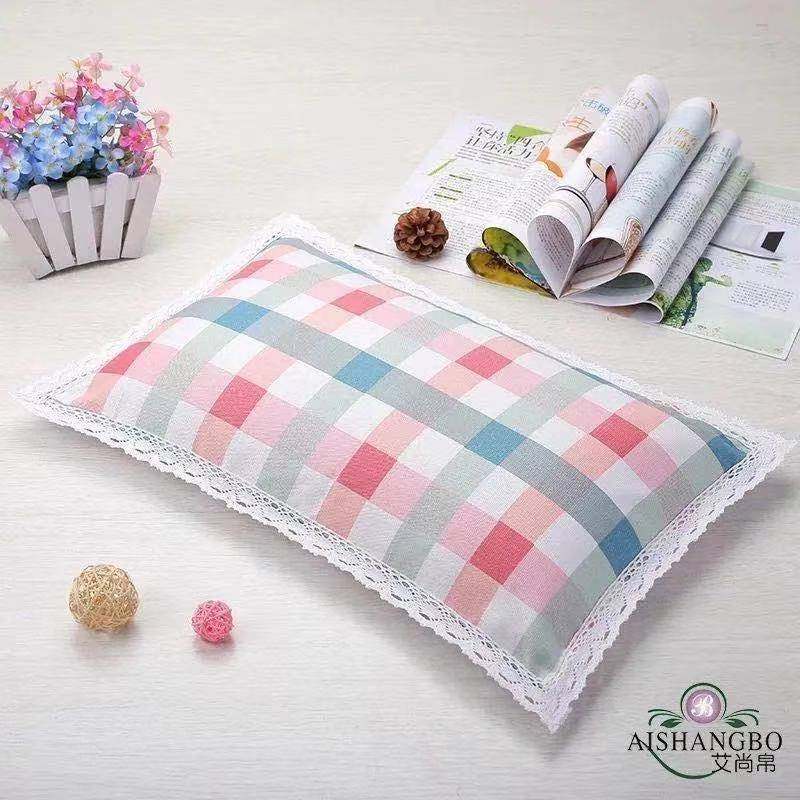 厂家加厚纯棉花边老粗布枕套成年情侣儿童单人学生大中小号一对枕,床上用品,床单,淘宝优惠券,粉丝福利购,淘宝优惠卷