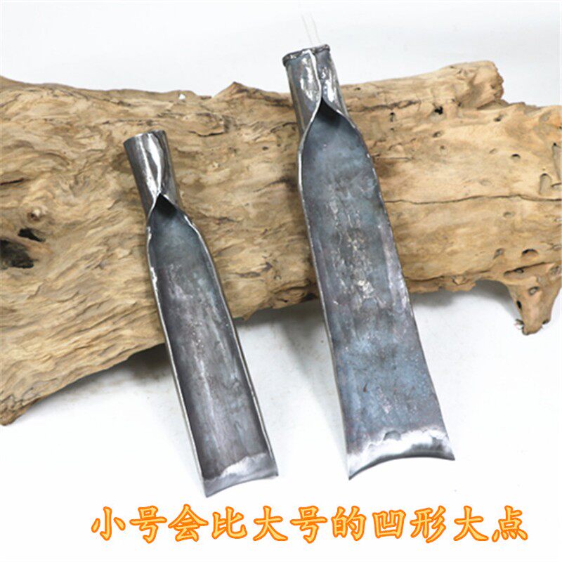 阳江手工弹簧钢锻打铁锹铁锨圆林锹挖树铲花锹钢锹配柄起苗器包邮