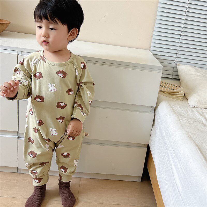 宝宝睡袋婴儿家居服四季通用防踢被纯棉分腿男童女童儿童连体睡衣