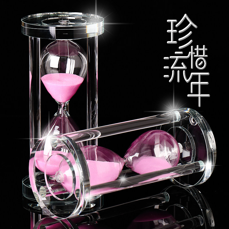 水晶沙漏计时器30/60分钟半小时时间儿童创意酒柜装饰品客厅摆件,家居饰品,装饰摆件,淘宝优惠券,粉丝福利购,淘宝优惠卷