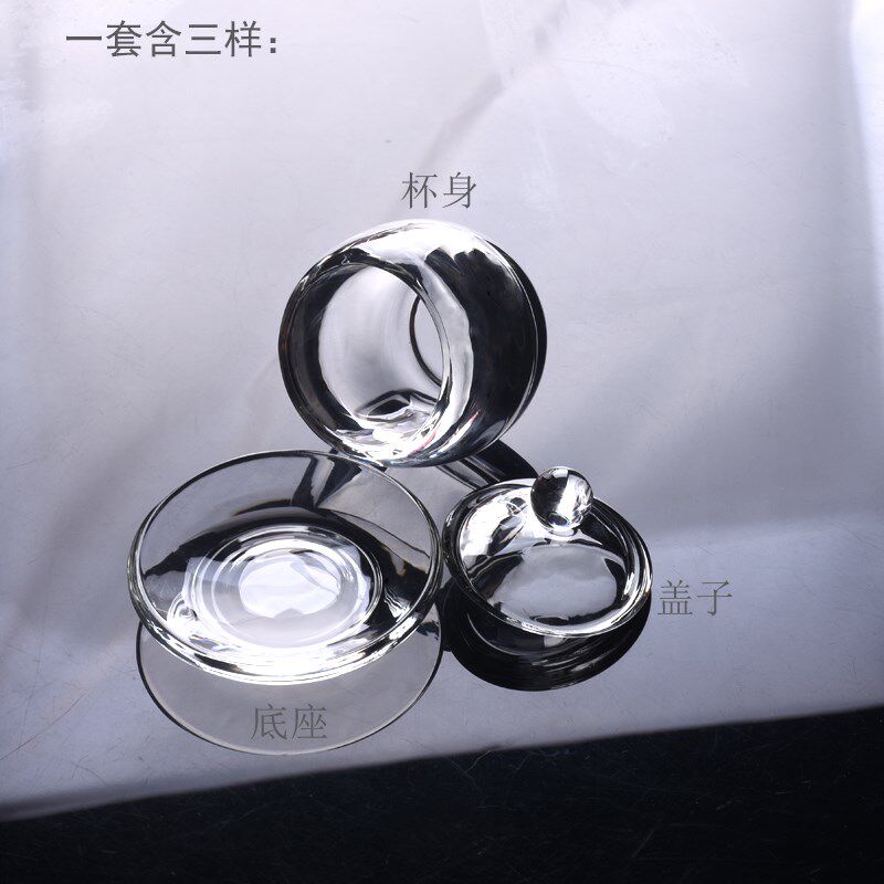 新款佛前水晶供杯加厚耐热耐摔圣水杯加厚透明无铅净水杯财神杯