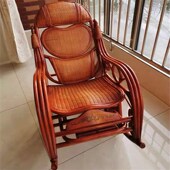藤椅摇椅躺椅阳台家用休闲天然真藤摇摇椅老人客厅庭院藤编逍遥椅