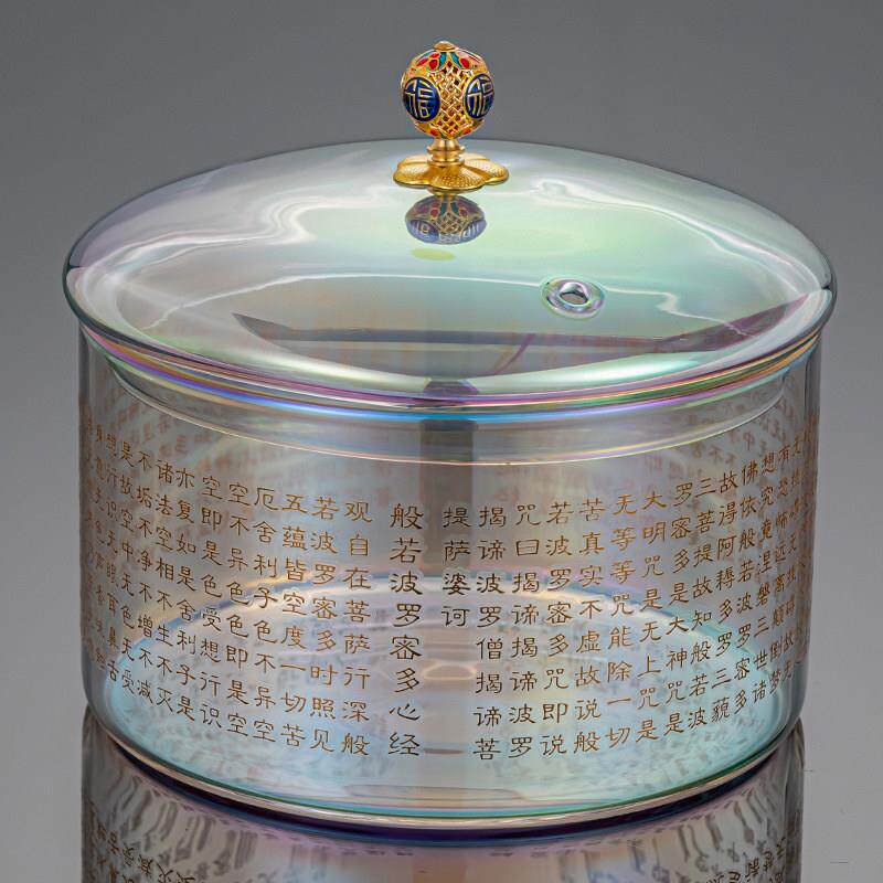 高硼硅玻璃茶洗带盖子器皿围炉冰茶玻璃盆冰茶锅功夫茶具配件茶渣