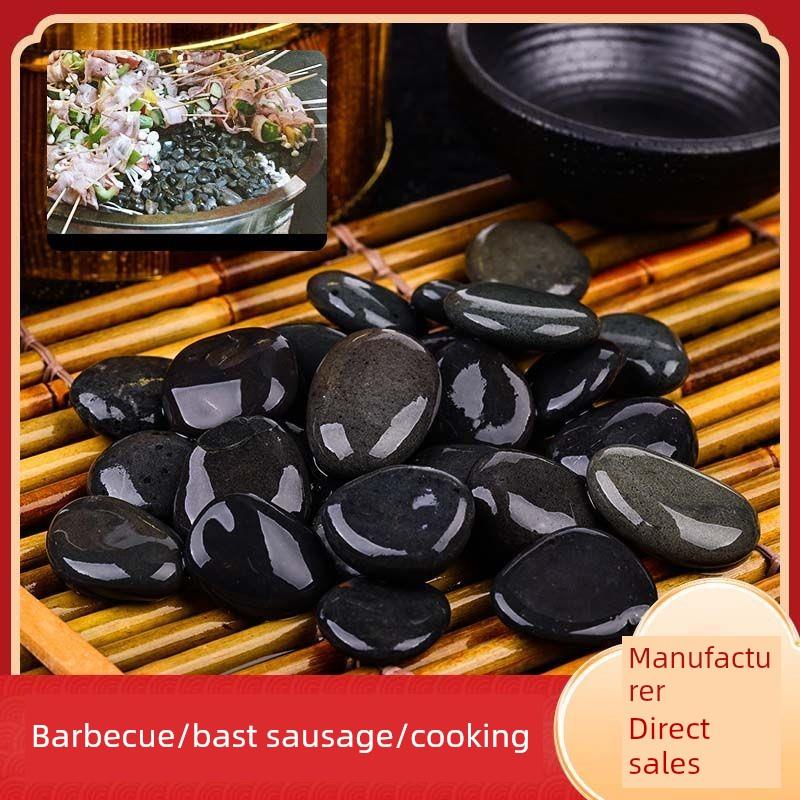 采购产品25kg烧烤用石料，耐高温木桶，天然鹅卵石，火山石，黑石