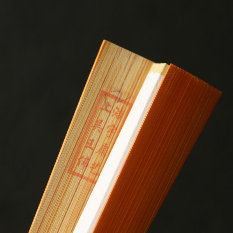 8寸浙派安吉名家王伟本工精工制作自然氧化老玉竹折扇收藏把件玩