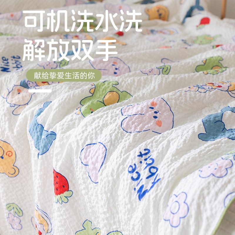 A类泡泡纱大豆被子冬被芯空调被夏凉被薄宿舍春秋被儿童幼儿园
